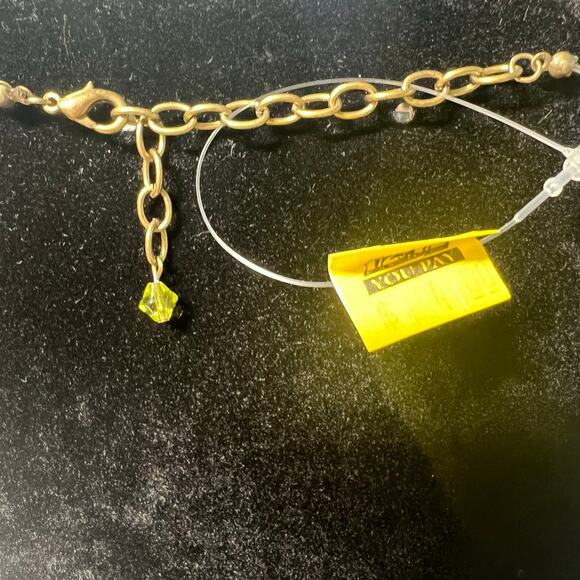 NY & Company Floating Lime Green Glass Bead Multi-Strand Necklace - Picture 3 of 4